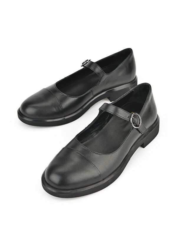 Kadın Hakiki Deri Ayakkabı 1531050Z26103406K Siyah - Görsel 6