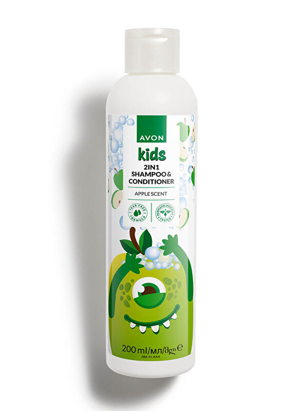 AVON Kids 2 si 1 Arada Çocuklar İçin Elma Kokulu Şampuan ve Saç Kremi 200 Ml.