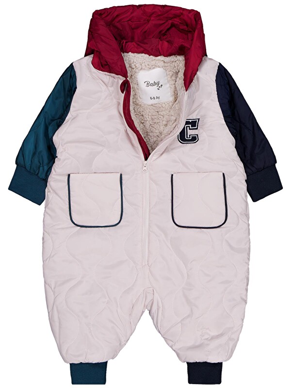 Civil Baby Harf Baskılı 6-18 Ay Astronot - Bej 12-18 Ay
