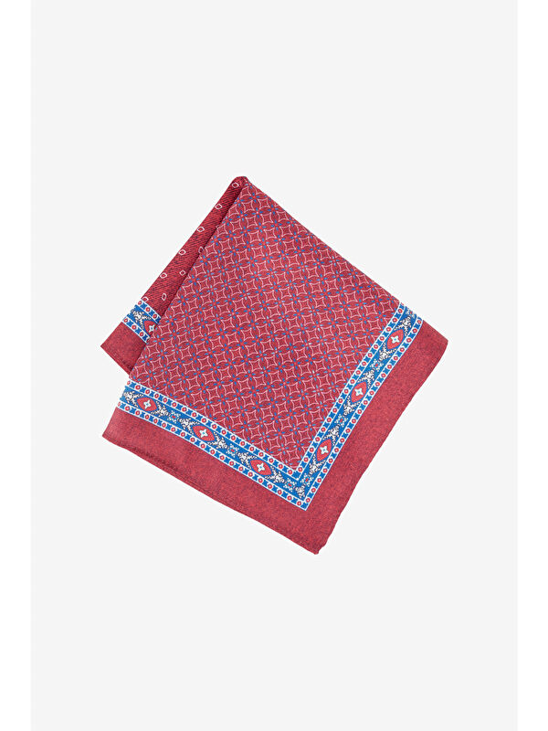 Altınyıldız Classics Erkek Bordo-Mavi Desenli Mendil