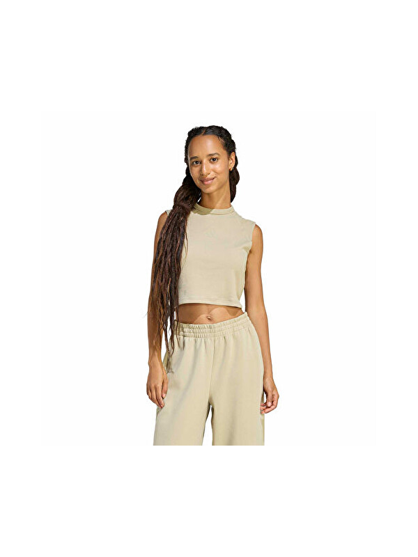 Adidas W All Szn Rb Tk Kadın Günlük Crop Üst JZ6869 Haki
