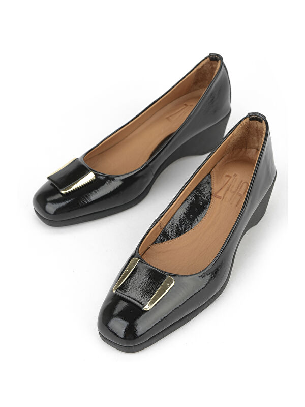 Kadın Hakiki Deri Ayakkabı 1531050Z25140128Y Siyah - Görsel 7