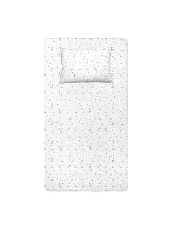 Casadora Baby Dino Saten Çarşaf Seti - 120x200x30+50x70cm