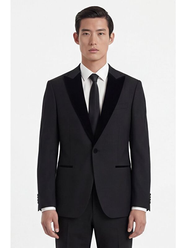 Sabri Özel Siyah Wedding Vest Suit