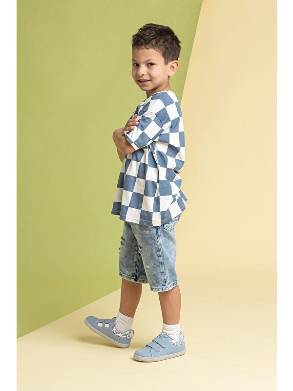 Smart Walker Recycled Canvas Eco Açık Mavi Barefoot Çocuk Ayakkabı - Görsel 5