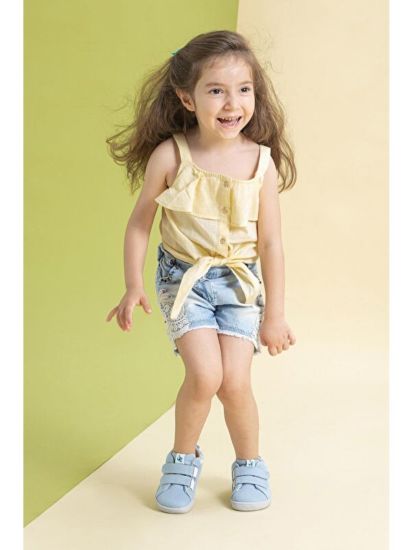 Smart Walker Recycled Canvas Eco Açık Mavi Barefoot Çocuk Ayakkabı - Görsel 6