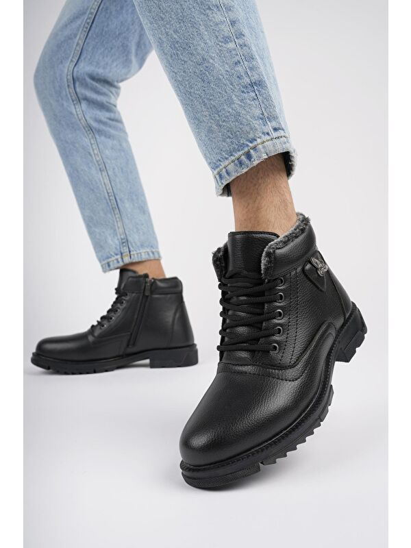 CAPRİO Bağcıklı Fermuarlı İçi Kürklü Erkek Kışlık Bot - Görsel 3