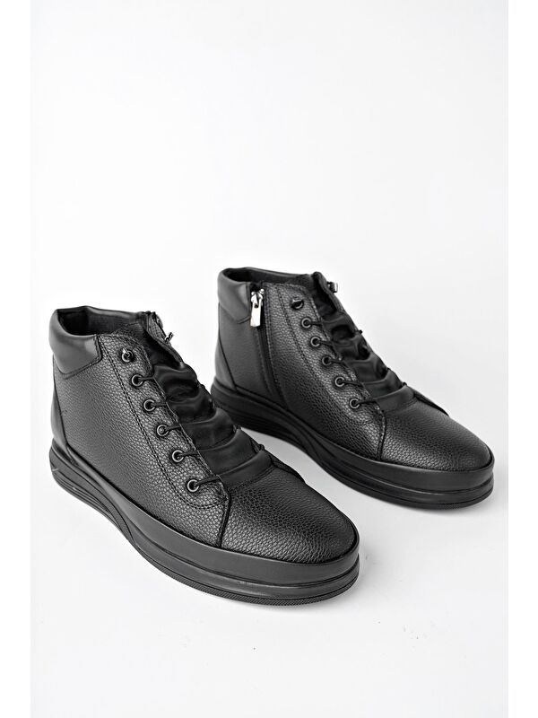 M0226 Erkek Kışlık Bağcıklı Fermuarlı Bot - Görsel 3