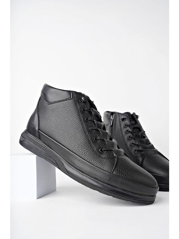 M0226 Erkek Kışlık Bağcıklı Fermuarlı Bot - Görsel 4