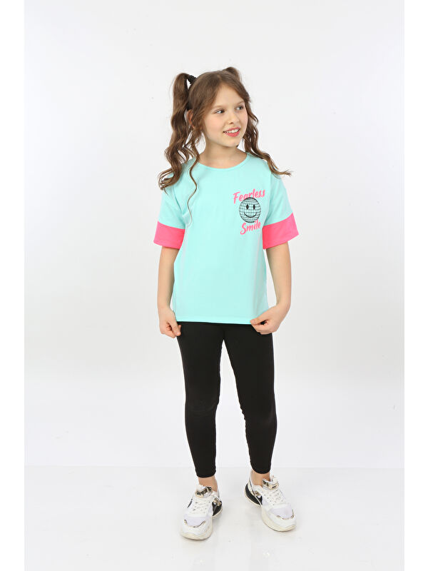 Toontoykids Kız Çocuk Fearless Smile Baskılı Tişört