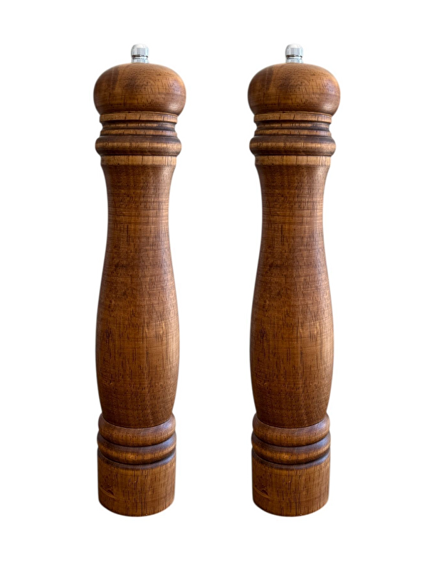 Kitchen Design Lab Ahşap Gövdeli Baharat Öğütücüsü Büyük Boy 31 cm 2 Adet
