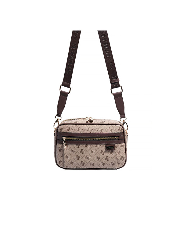 Silver Polo Kadın SP1280-M178 SILVER POLO Çapraz Çanta Koyu Bej-Kahve