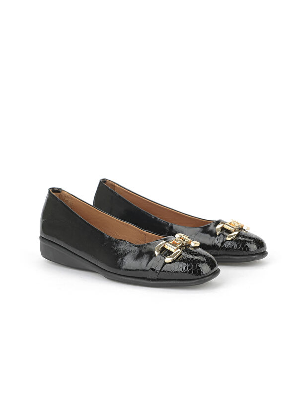 Ziya Ayakkabi Siyah Ziya Ayakkabi Hakiki Kadın Deri Babet 1531050Z26142208K