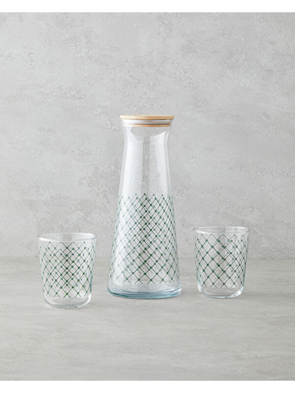 English Home Greentide Cam 3 Parça Su Takımı 1150 ml + 315 ml Yeşil