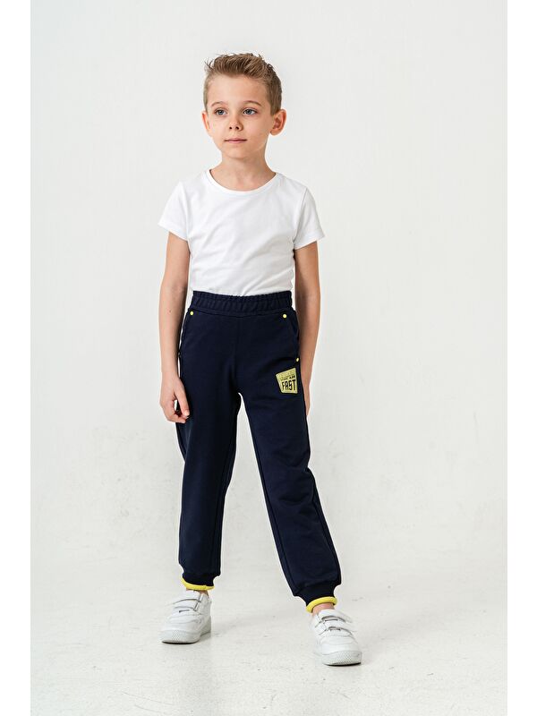 Mışıl Kids Super Fast Baskılı Cep Kenarı Rivetli Erkek Çocuk Eşofman Altı
