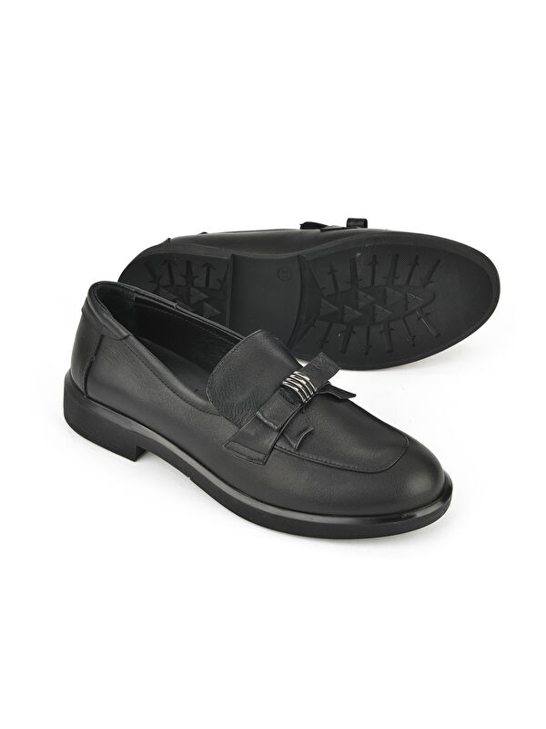 Kadın Hakiki Deri Ayakkabı 1531050Z26103410K Siyah - Görsel 5