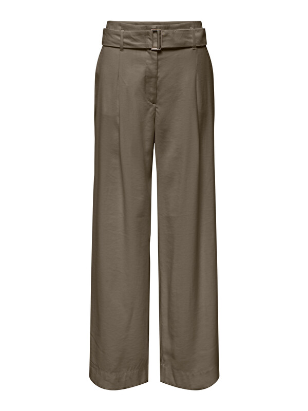 Only Onltila Loose Fit Yüksel Bel Geniş Paça Kemer Detaylı Pantolon 15367390