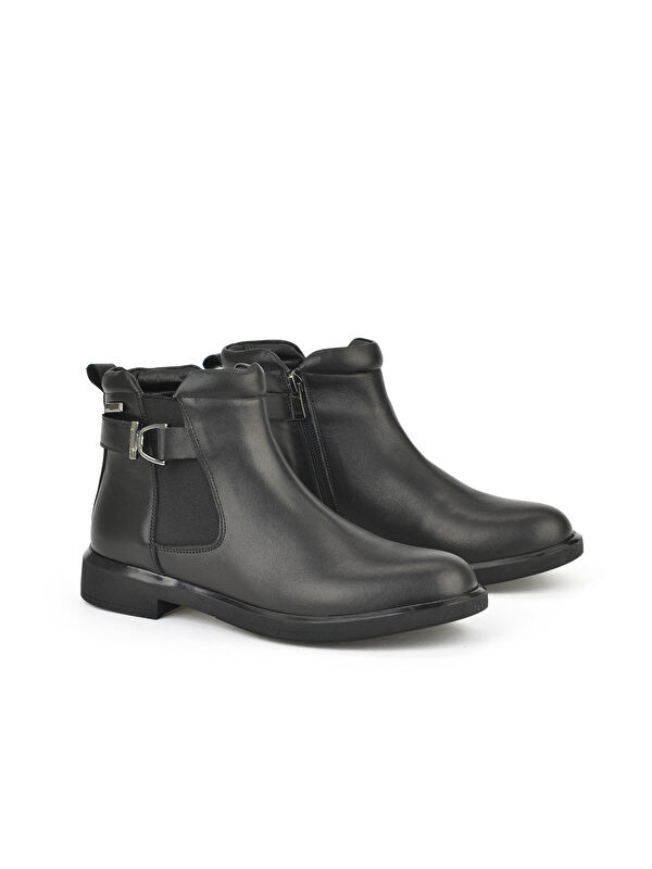 Kadın Hakiki Deri Bot 1531050Z26103460K Siyah - Görsel 3