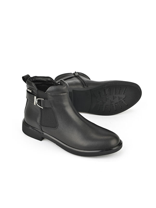 Kadın Hakiki Deri Bot 1531050Z26103460K Siyah - Görsel 5