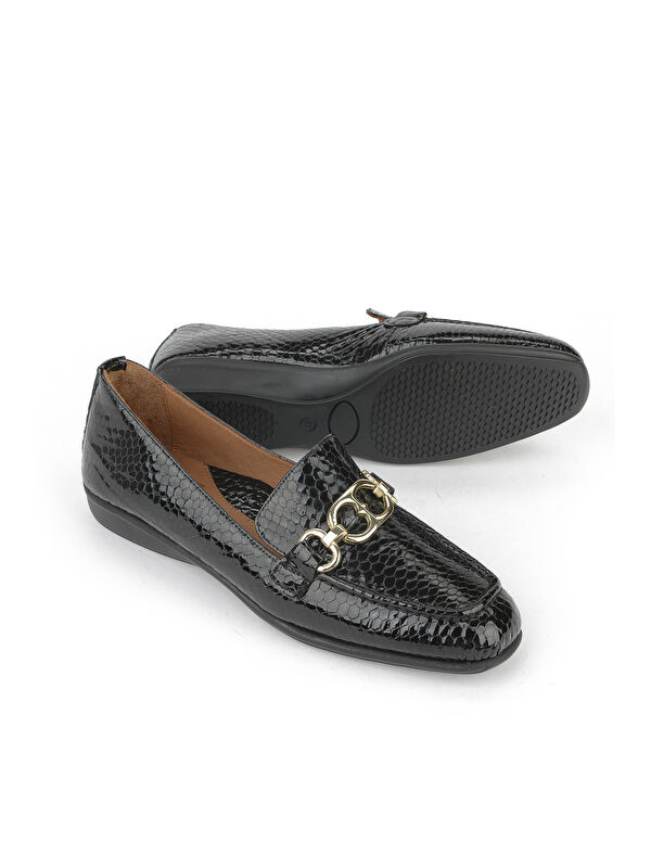 Kadın Hakiki Deri Ayakkabı 1531050Z26142209K Siyah - Görsel 6