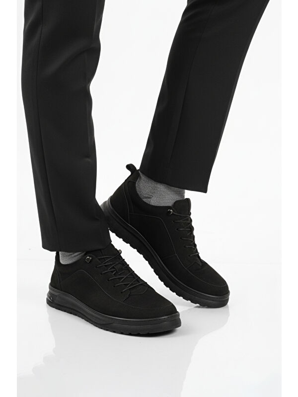 Ayakmod Siyah Ayakmod Nubuk Hakiki Deri Erkek Casual Ayakkabı 138 M