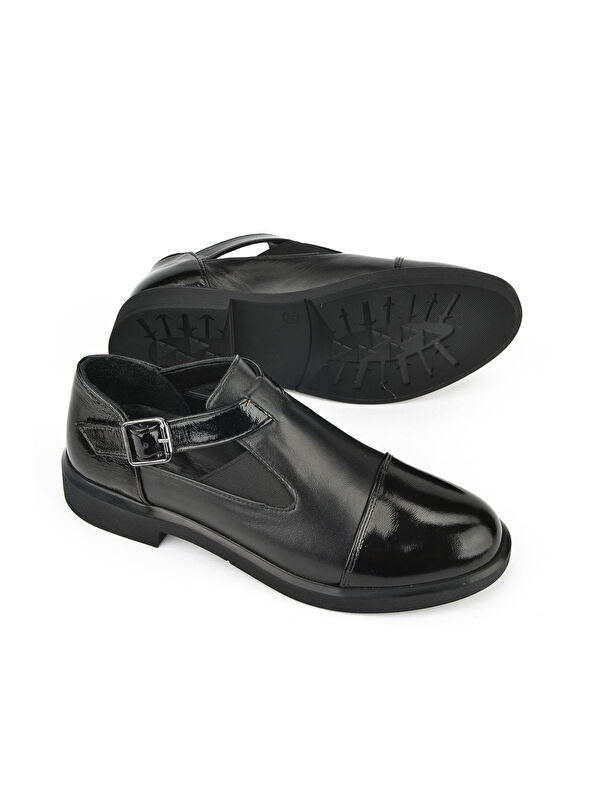 Kadın Hakiki Deri Ayakkabı 1531050Z26103402K Siyah - Görsel 5