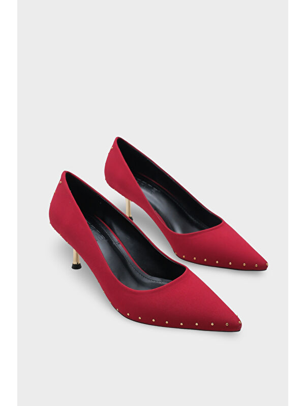 Capone Outfitters Siyah Capone Outfitters Anny Sivri Burunlu Metal Aksesuarlı Metal Topuklu Stiletto