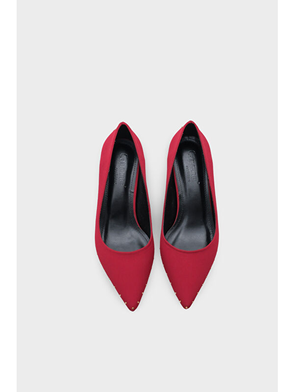 Capone Outfitters Siyah Capone Outfitters Anny Sivri Burunlu Metal Aksesuarlı Metal Topuklu Stiletto