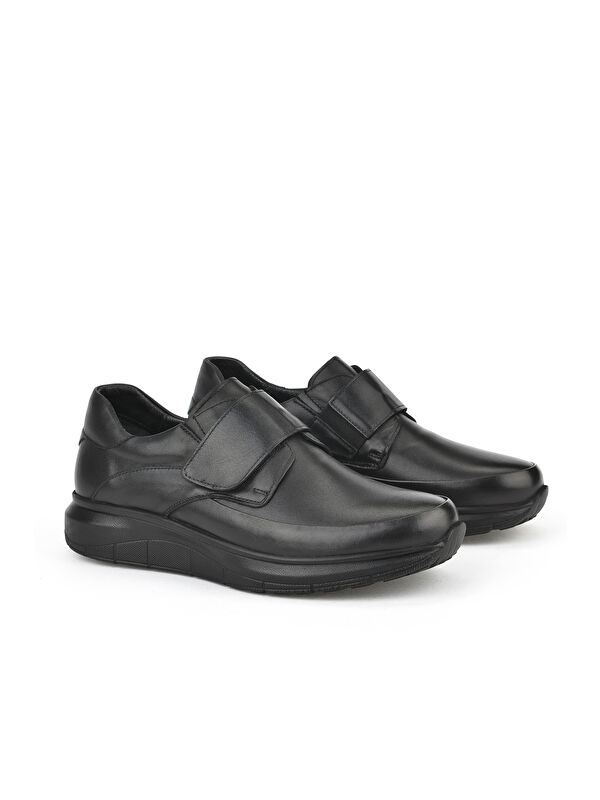 Erkek Hakiki Deri Konfor Ayakkabı 153123Z19003 Siyah - Görsel 3