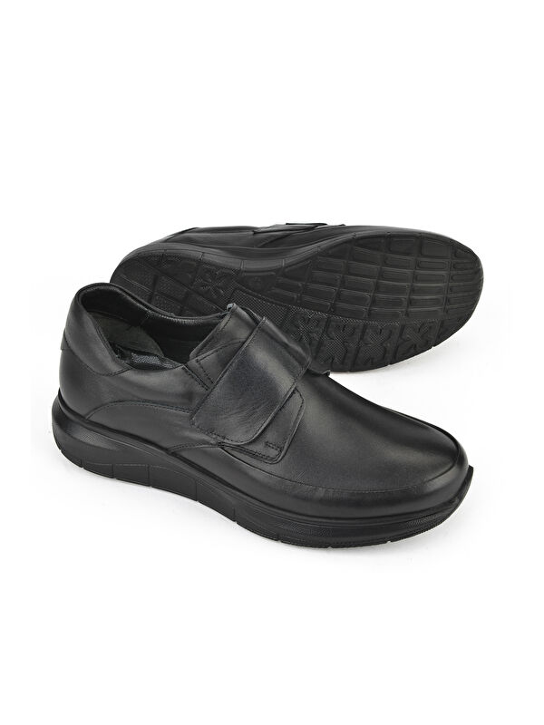 Erkek Hakiki Deri Konfor Ayakkabı 153123Z19003 Siyah - Görsel 5