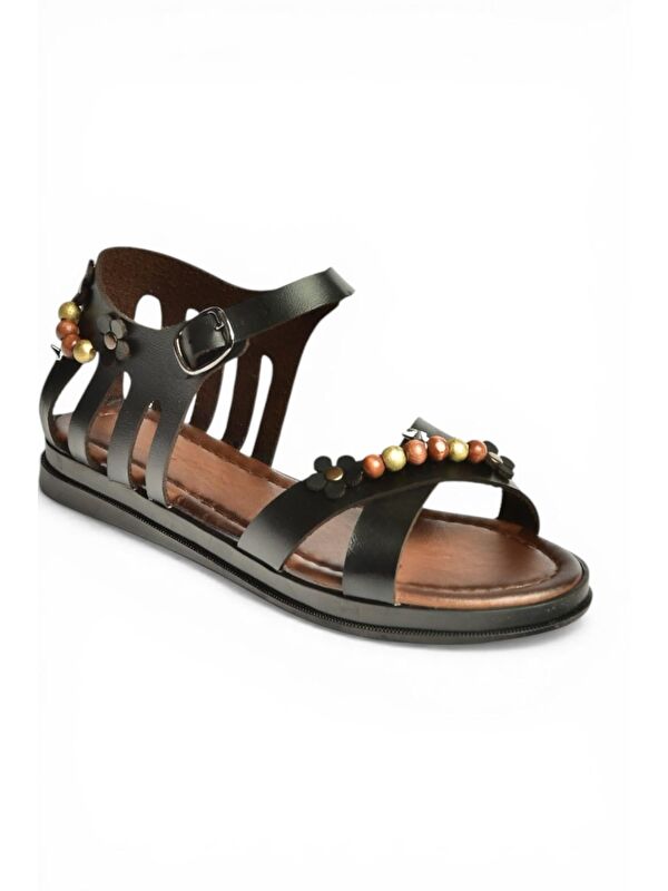 Fox Shoes Siyah Kadın Sandalet Y390360203