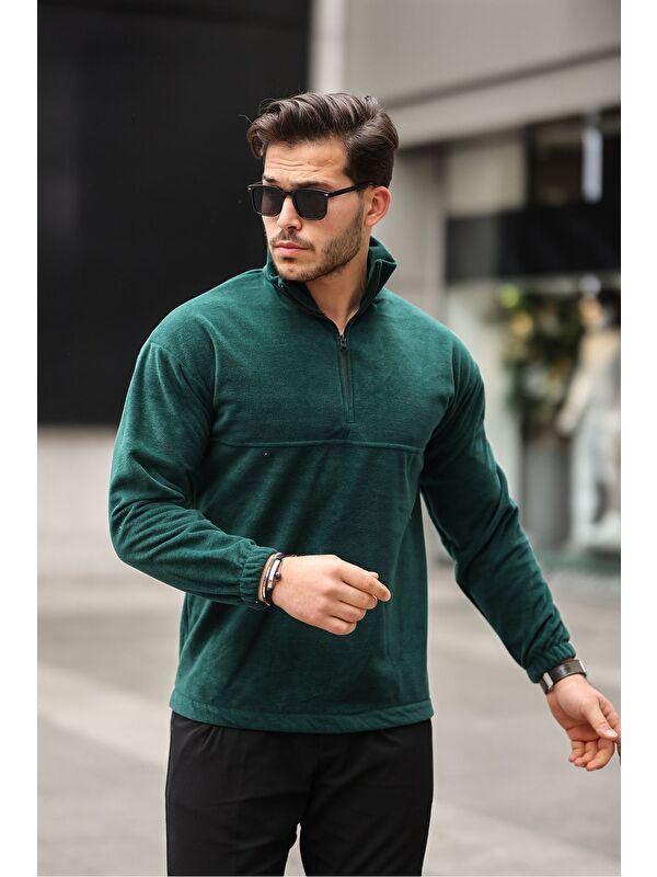 Comstar Yarım Fermuarlı Polar Sweatshirt