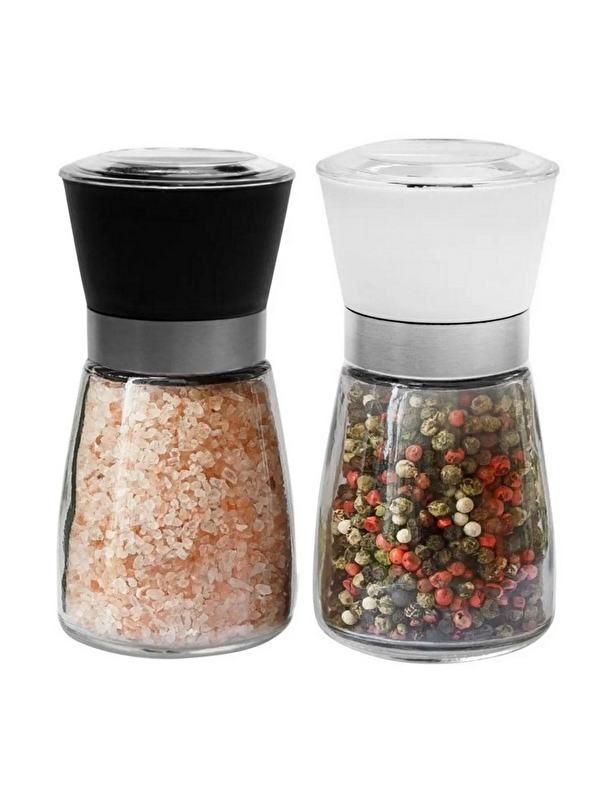 Kitchen Design Lab Baharat Öğütücüsü Cam Gövdeli Kapaklı 10 cm 2 Adet