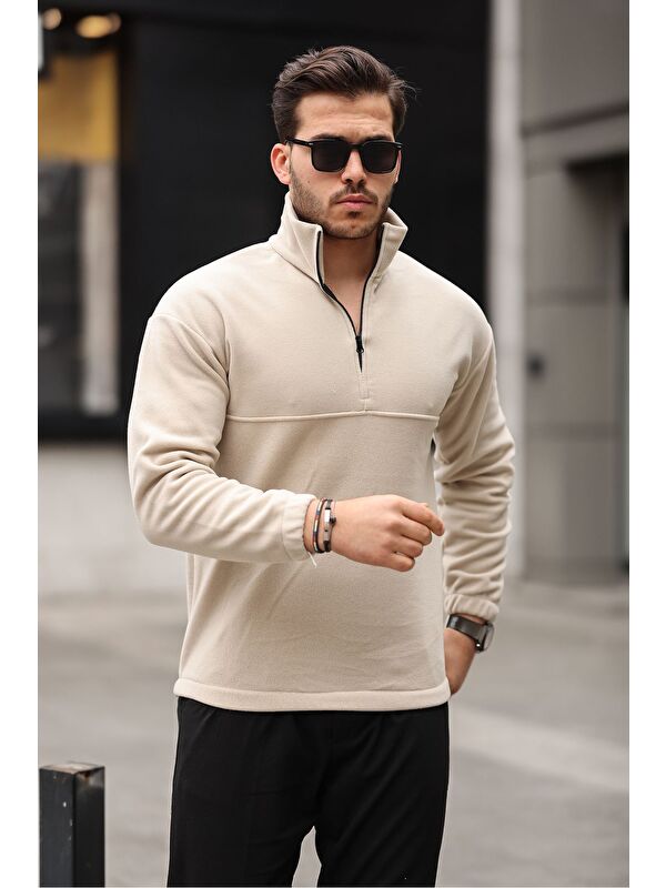 Comstar Yarım Fermuarlı Polar Sweatshirt