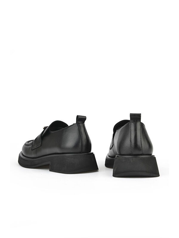 Kadın Hakiki Deri Ayakkabı 1531050Z25100553Y Siyah - Görsel 4