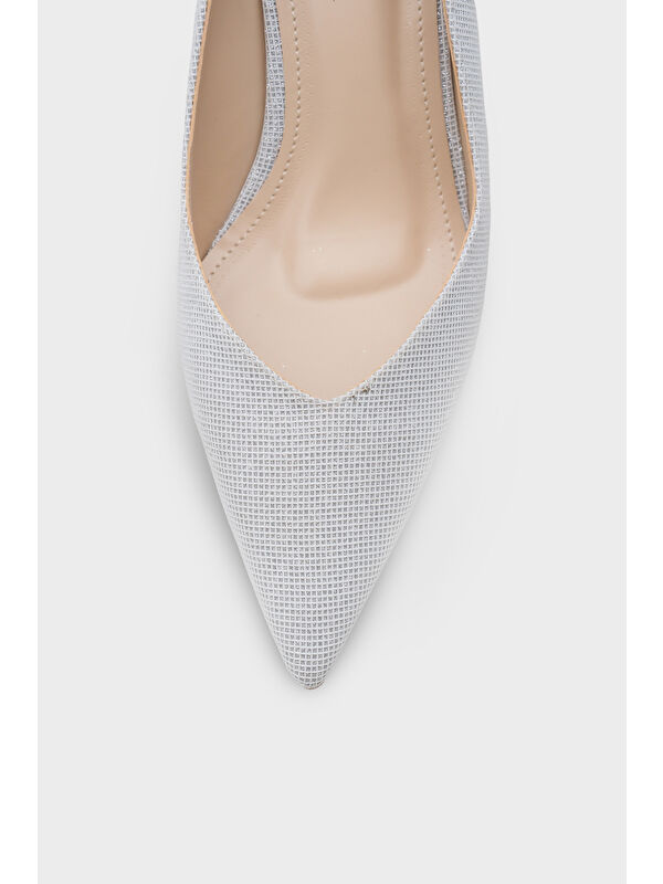 Capone Outfitters Gri Capone Outfitters Malinda Orta Topuklu Metal Topuklu Kadın Stiletto