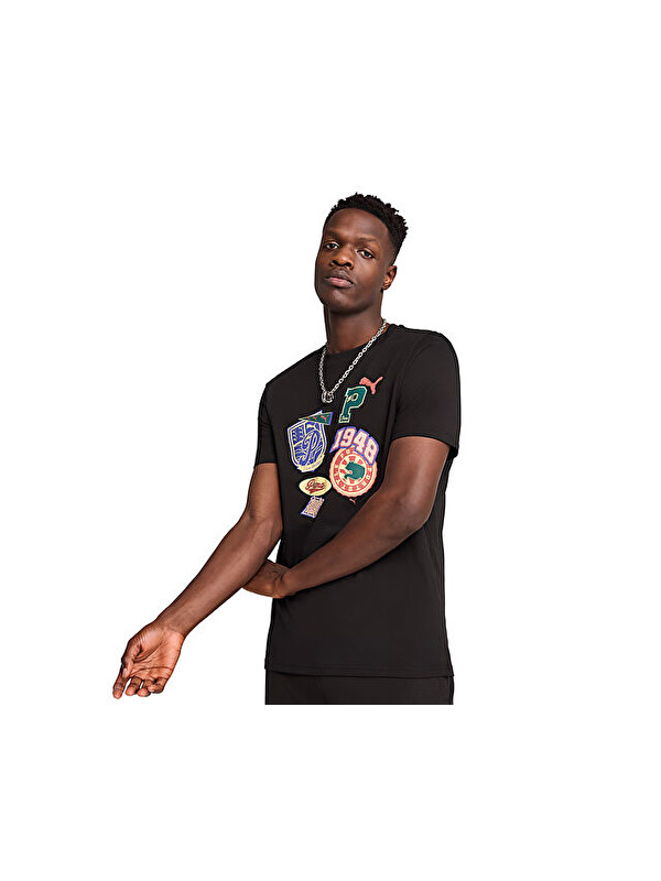 Puma Wardrobe Ess Graphic Tee Erkek Günlük Tişört 62962701 Renkli