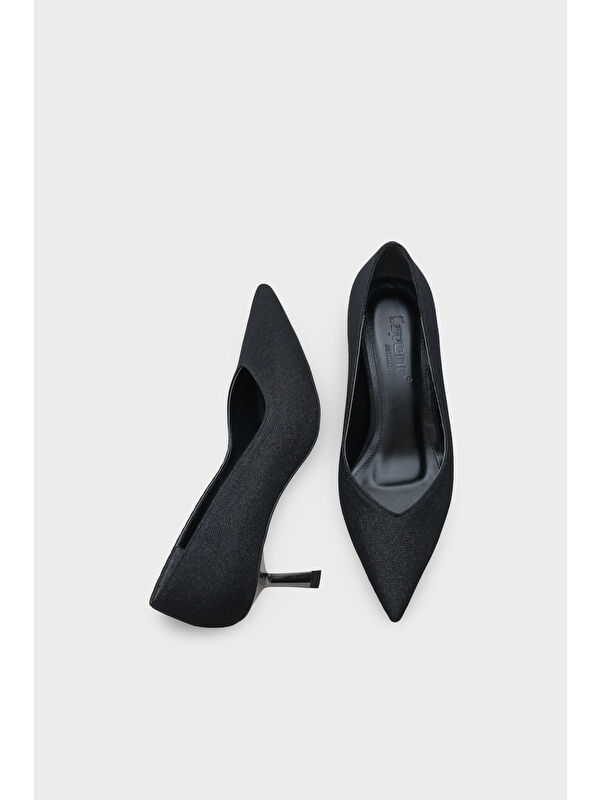 Capone Outfitters Siyah Capone Outfitters Malinda Orta Topuklu Metal Topuklu Kadın Stiletto