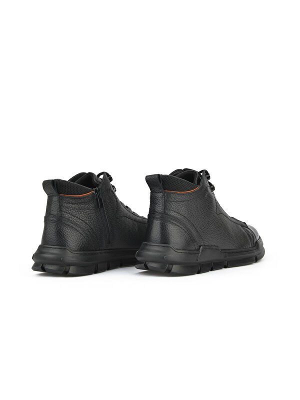 Erkek Hakiki Deri Bot 1531040ZK2201 Siyah - Görsel 4