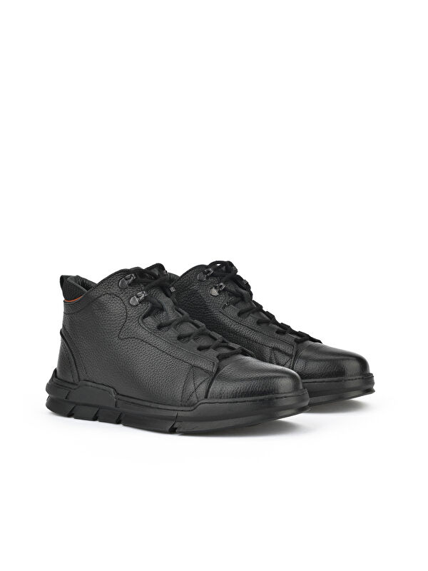 Erkek Hakiki Deri Bot 1531040ZK2201 Siyah - Görsel 5