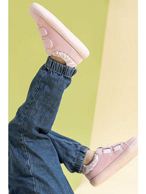 Smart Walker Recycled Canvas Eco Pembe Barefoot Çocuk Ayakkabı - Görsel 5