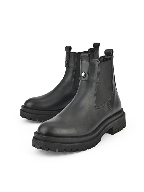 Kadın Hakiki Deri Bot 153359Z310 Siyah - Görsel 2