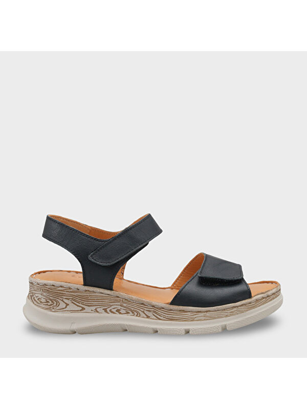 Capone Outfitters Corrinne Hakiki Deri Soft Konfor Kadın Sandalet