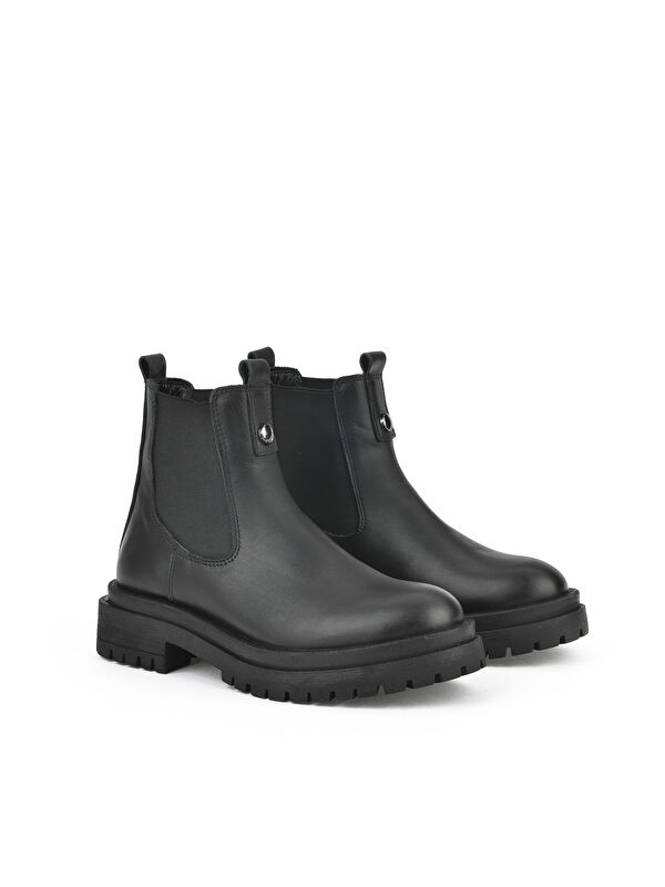 Kadın Hakiki Deri Bot 153359Z310 Siyah - Görsel 5