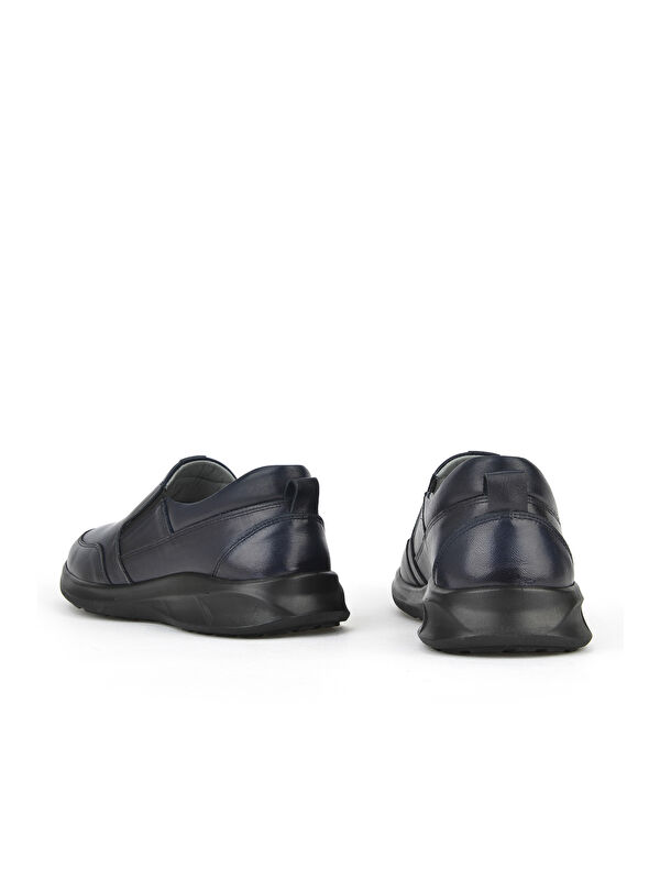 Erkek Hakiki Deri Konfor Ayakkabı 1531055Z1060 Lacivert - Görsel 4