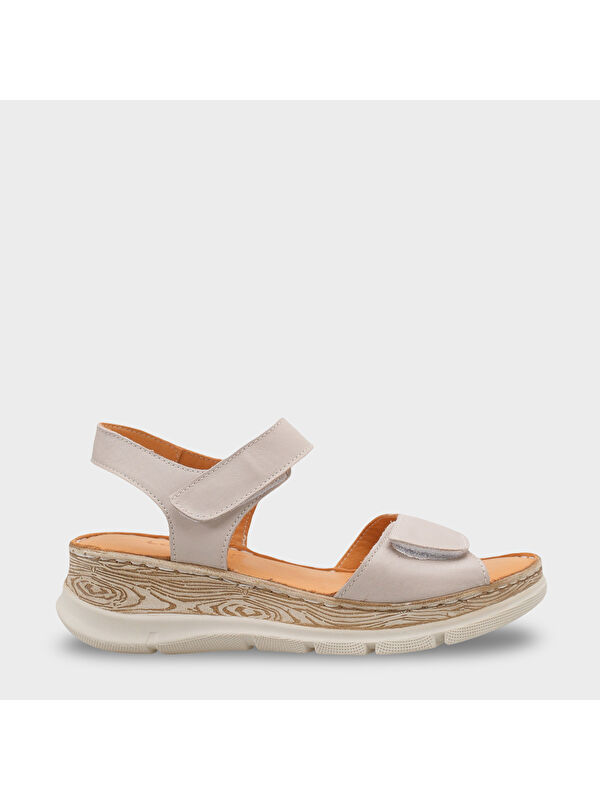 Capone Outfitters Corrinne Hakiki Deri Soft Konfor Kadın Sandalet