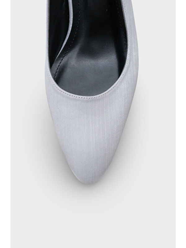 Capone Outfitters Gri Capone Outfitters Malinde Saten Kadın Stiletto