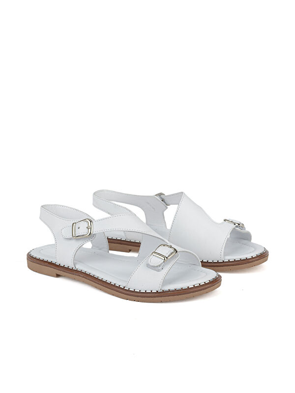 Ziya Ayakkabi Kahverengi Ziya Ayakkabi Hakiki Kadın Deri Sandalet 1611020Z5407