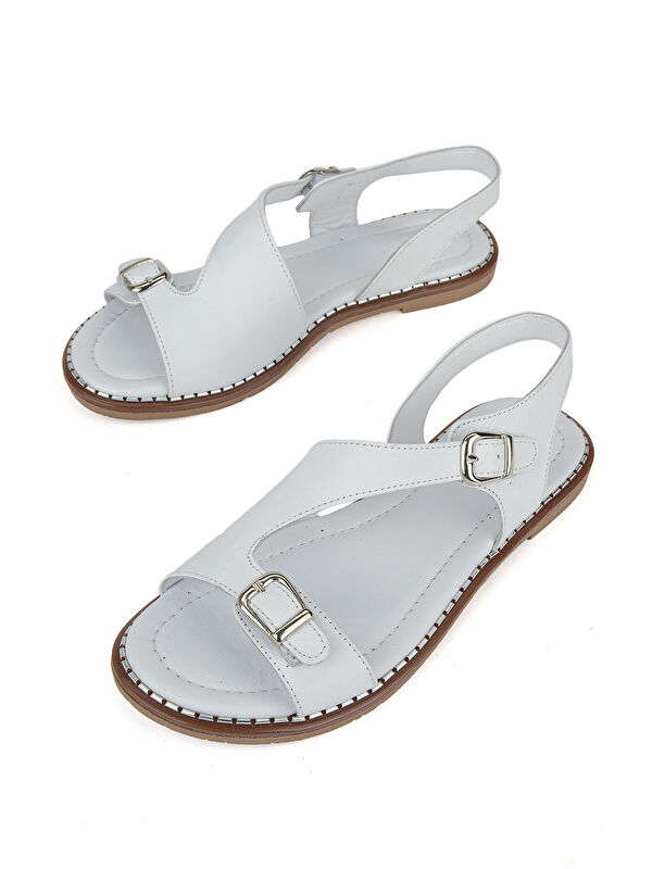 Ziya Ayakkabi Kahverengi Ziya Ayakkabi Hakiki Kadın Deri Sandalet 1611020Z5407