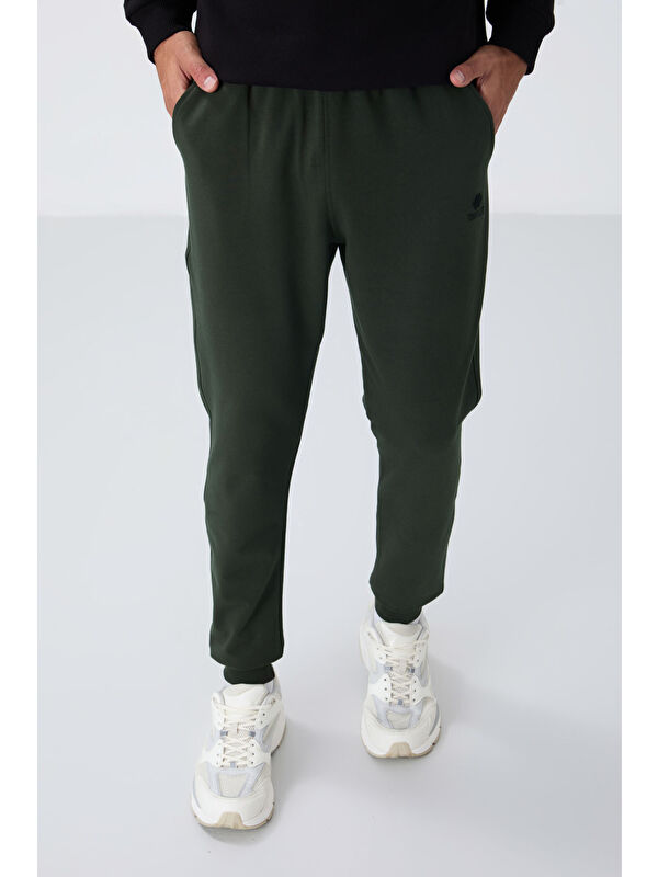 Tommylife Haki Klasik Cepli Standart Kalıp Manşetli  Eşofman Alt - 84652